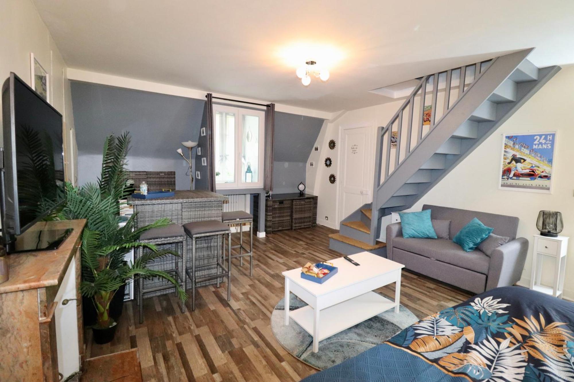 Duplex Au 2Eme Et De Notre Maison -Acces Au Jardin-Smart Tv-Streaming-Wifi Λε Μανς Εξωτερικό φωτογραφία